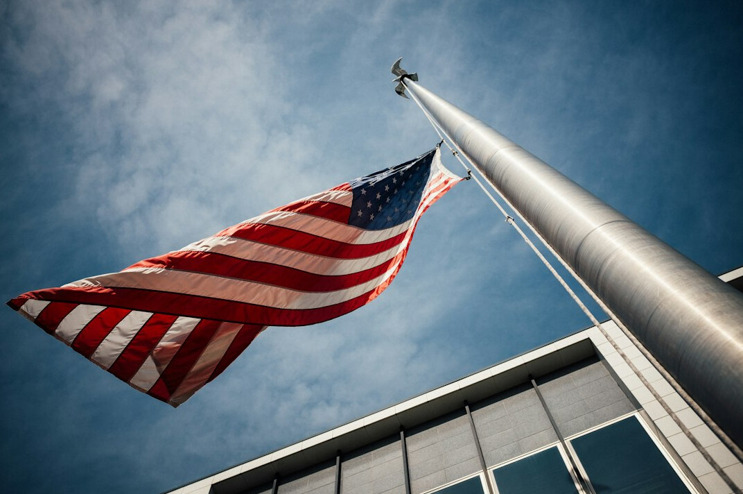 government building with flag